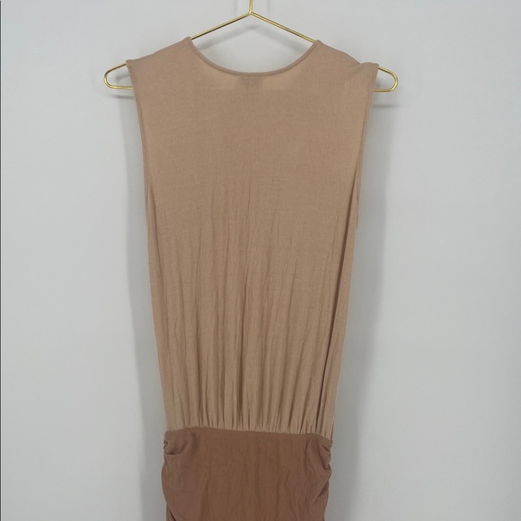 Ronny Kobo Collection Two-Tone Tan Midi Dress - Picture 7 of 11